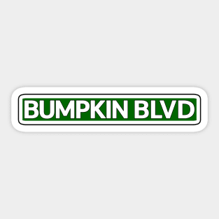 Bumpkin Blvd Street Sign Sticker